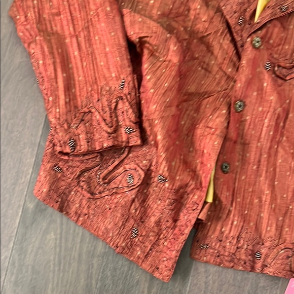 Anage Embroidered Rust Jacket - Picture 3 of 5